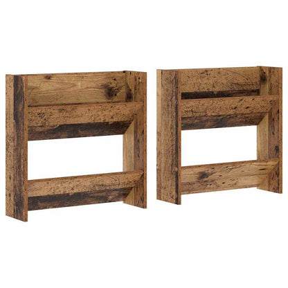 Wandschuhschrank 2 pcs Altholz 60 x 18 x 60 cm Holzwerkstoff
