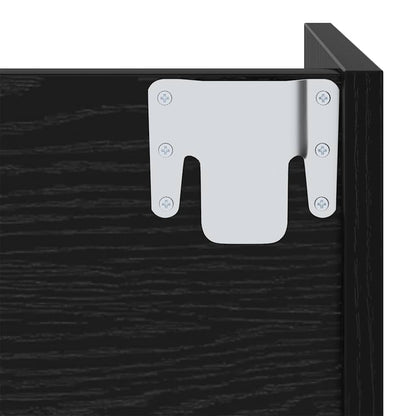 Wandschuhschrank 2 pcs Schwarz Eichen-Optik 60 x 18 x 60 cm