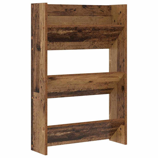 Wandschuhschrank mit Regal Wandmontiert Altholz Holzwerkstoff