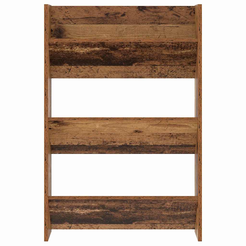 Wandschuhschrank mit Regal Wandmontiert Altholz Holzwerkstoff