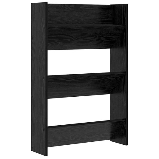 Wandschuhschrank mit Regal Schwarz Eichen-Optik Holzwerkstoff