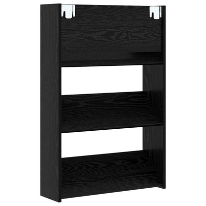 Wandschuhschrank 2 pcs Schwarz Eichen-Optik 60 x 18 x 90 cm