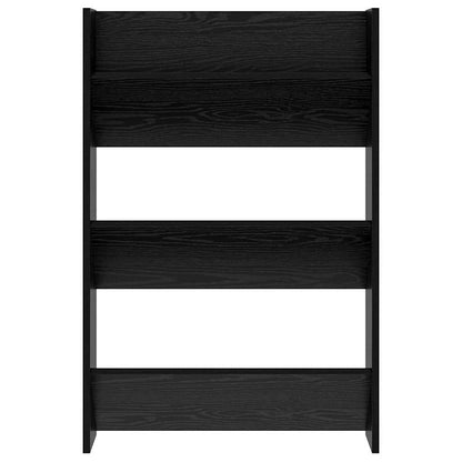 Wandschuhschrank 2 pcs Schwarz Eichen-Optik 60 x 18 x 90 cm