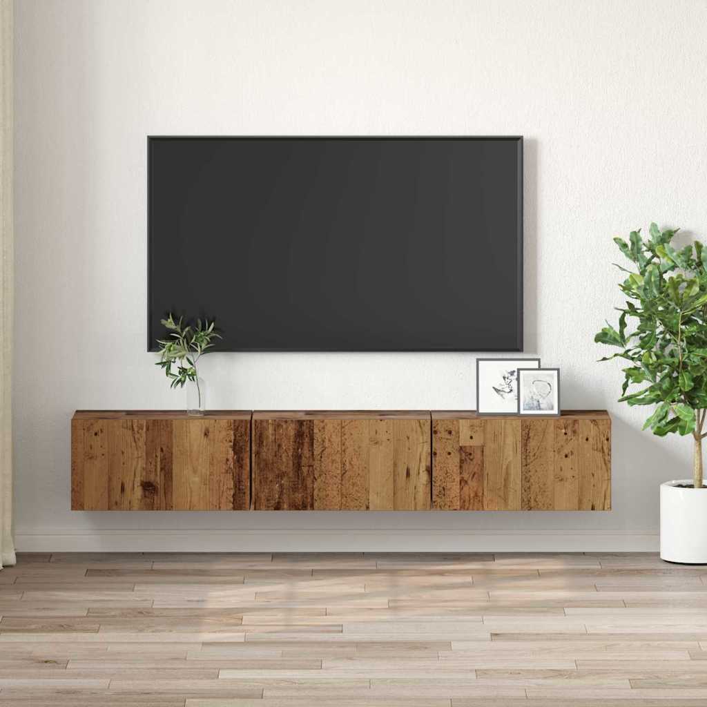 TV-Schrankset 3 pcs Braun 60 x 30 x 30 cm Holzwerkstoff