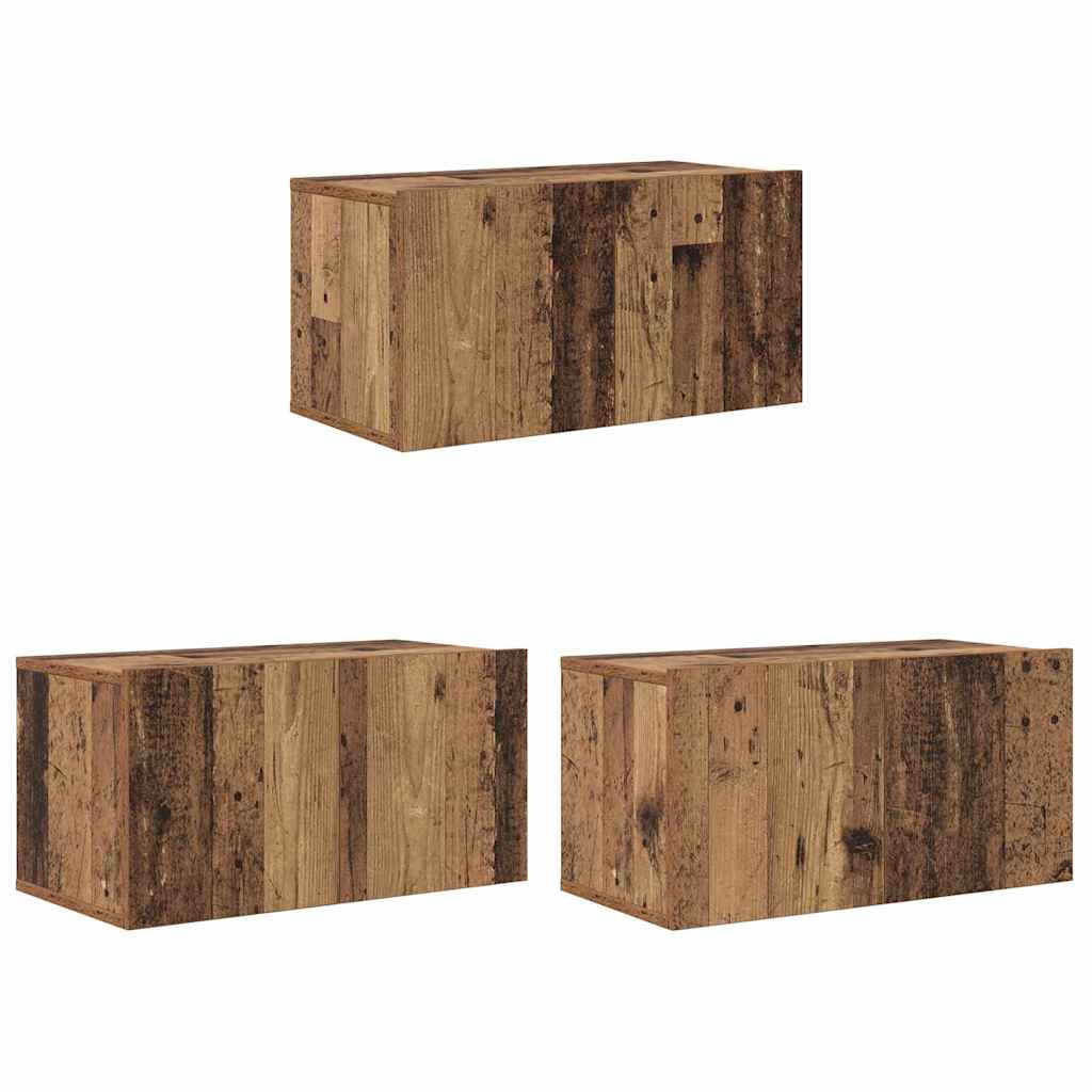 TV-Schrankset 3 pcs Braun 60 x 30 x 30 cm Holzwerkstoff