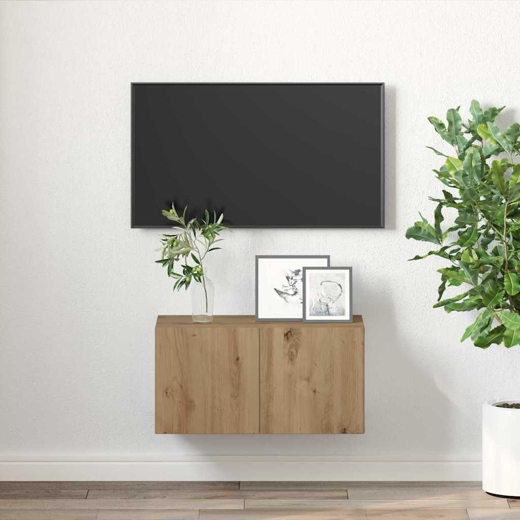TV-Schrankset Wandmontiert Braun 60 x 30 x 30 cm Holzwerkstoff
