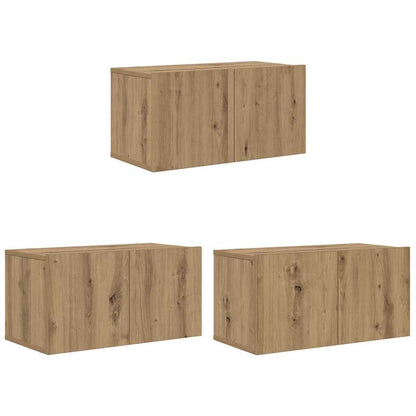 TV-Schrankset 3 pcs Braun 60 x 30 x 30 cm Holzwerkstoff