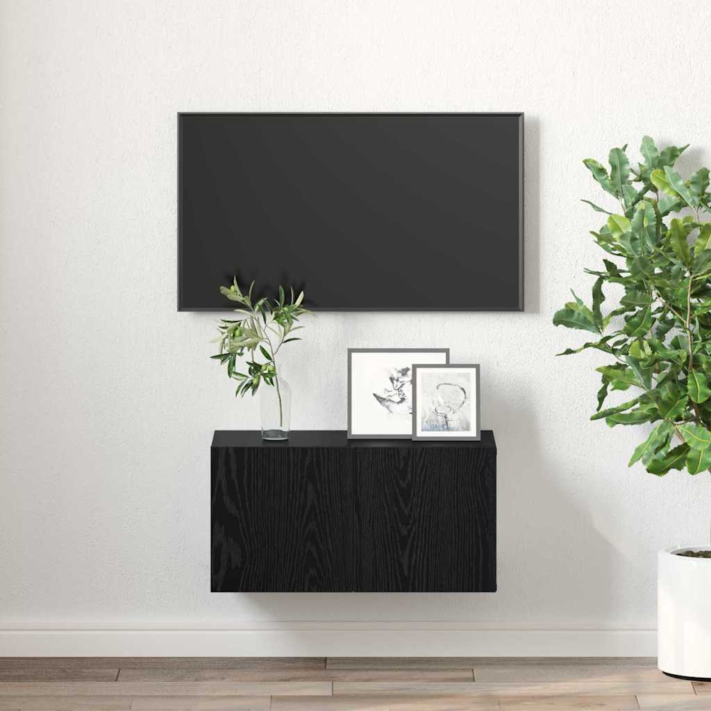 TV-Schrankset Schwarz 60 x 30 x 30 cm Holzwerkstoff