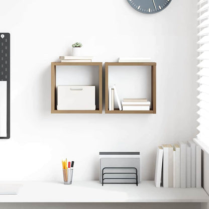 Wandregal mit Regal Wandmontiert Artisan-Eiche Holzwerkstoff