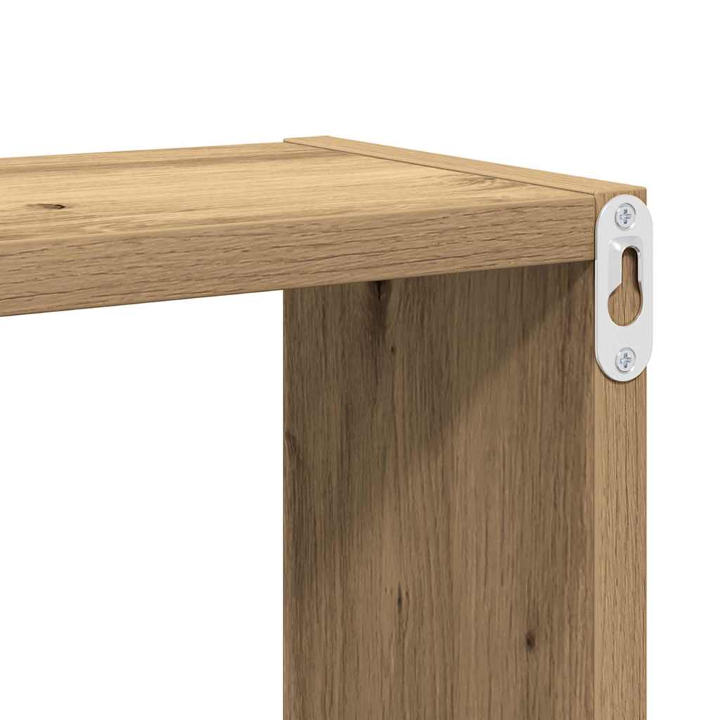 Wandregal mit Regal Wandmontiert Artisan-Eiche Holzwerkstoff