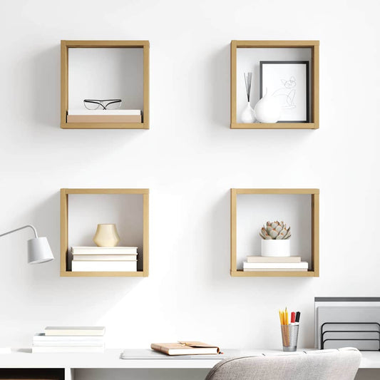 Wandregal mit Regal Wandmontiert Artisan-Eiche Holzwerkstoff