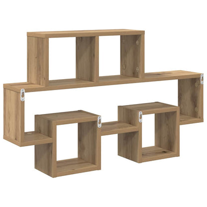 Wandregal mit Regal Artisan-Eiche 82 x 15 x 51 cm Holzwerkstoff