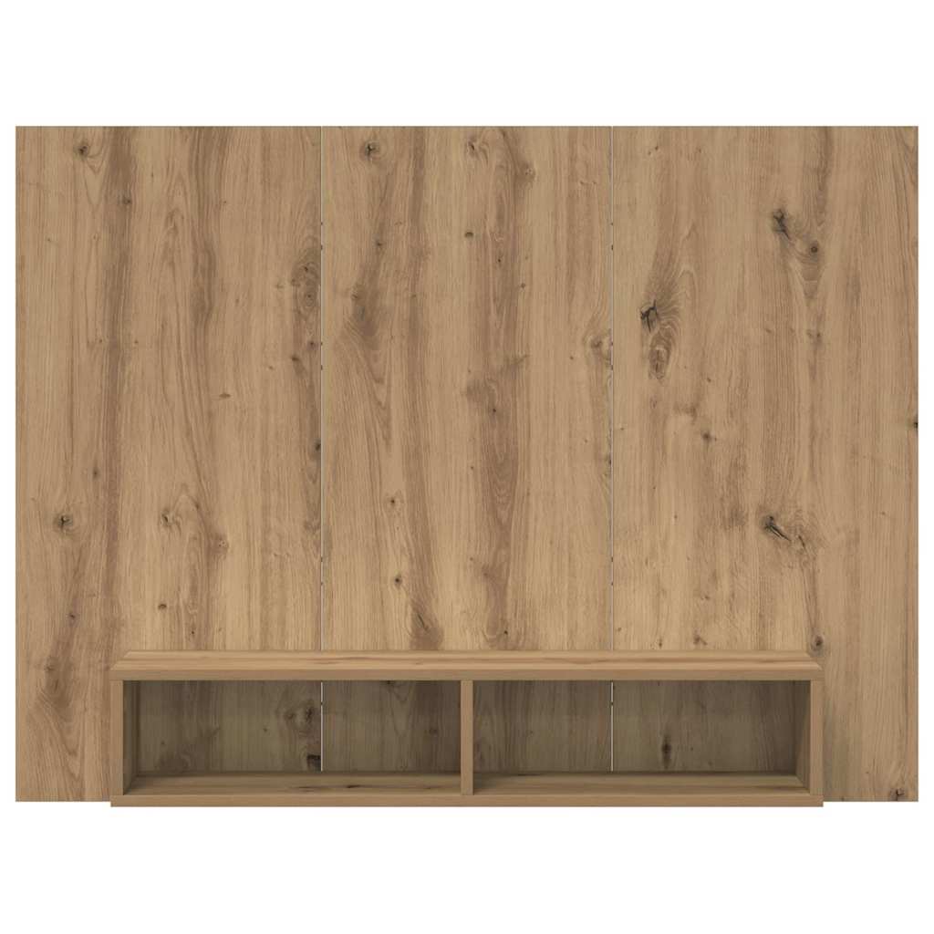 TV-Schrankset Artisan-Eiche 120 x 23,5 x 90 cm Holzwerkstoff