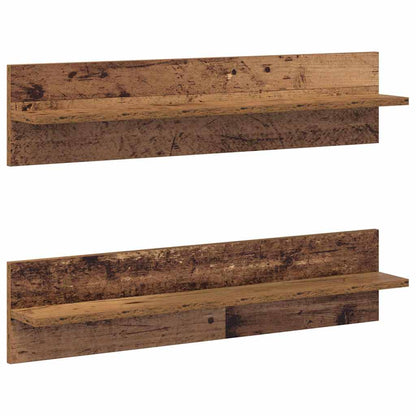 Wandregal 2 pcs Altholz 80 x 11,5 x 18 cm Holzwerkstoff