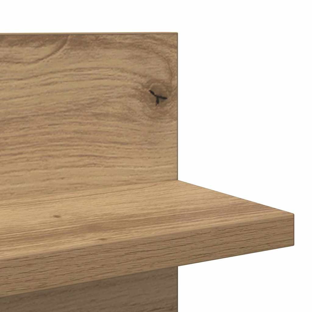 Wandregale 2 pcs Artisan-Eiche 80 x 11.5 x 18 cm Holzwerkstoff