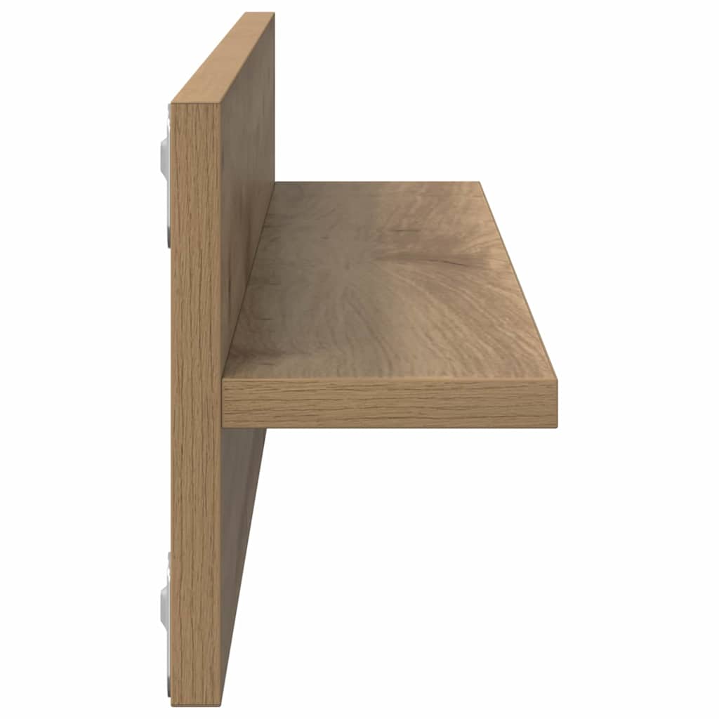 Wandregal 2 pcs Artisan-Eiche 80 x 11,5 x 18 cm Holzwerkstoff