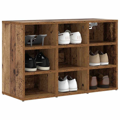 Schuhschrank mit Regal Altholz 77,5 x 30 x 51 cm Holzwerkstoff