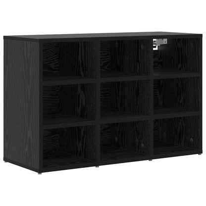 Schuhschrank mit Regal Schwarz Eichen-Optik 77,5 x 30 x 51 cm