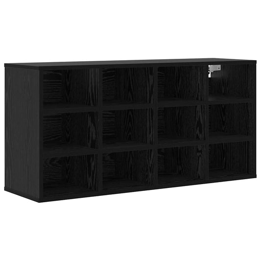 Schuhschrank mit Regal Schwarz Eichen-Optik 103 x 30 x 51 cm