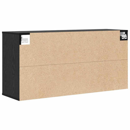 Schuhschrank mit Regal Schwarz Eichen-Optik 103 x 30 x 51 cm