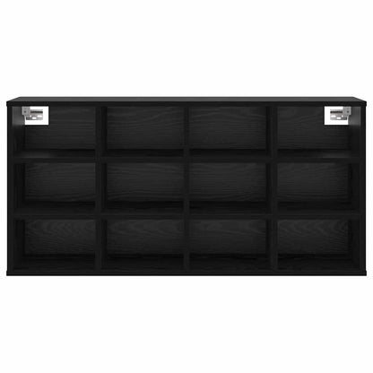 Schuhschrank mit Regal Schwarz Eichen-Optik 103 x 30 x 51 cm