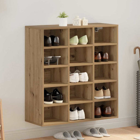 Schuhschrank Artisan-Eiche 77,5 x 30 x 83,5 cm Holzwerkstoff