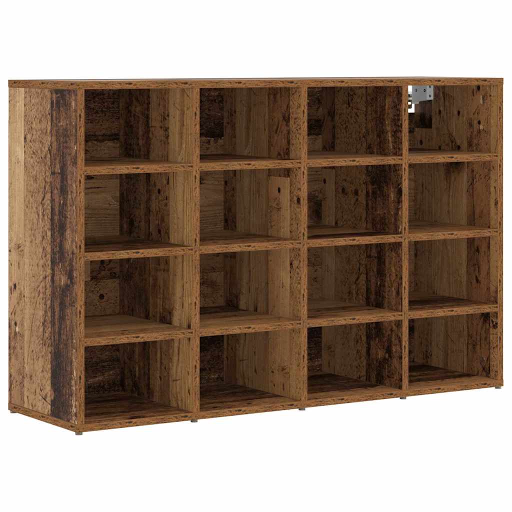 Schuhschrank mit Regal Altholz 103 x 30 x 67 cm Holzwerkstoff