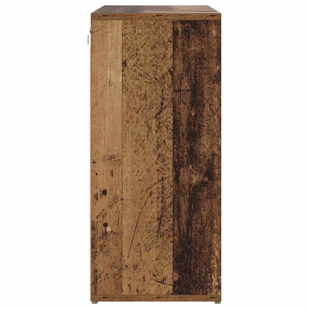 Schuhschrank mit Regal Altholz 103 x 30 x 67 cm Holzwerkstoff