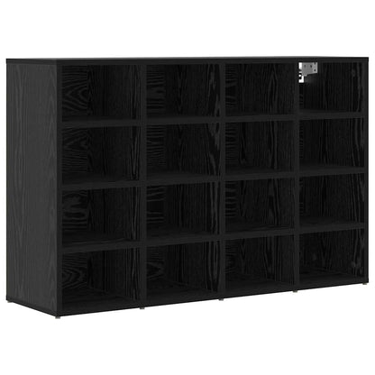 Schuhschrank mit Regal Schwarz Eichen-Optik 103 x 30 x 67 cm