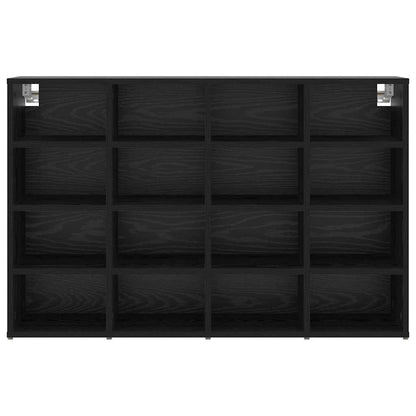 Schuhschrank mit Regal Schwarz Eichen-Optik 103 x 30 x 67 cm