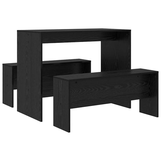 Essgruppe 2 pcs Schwarz Eichen-Optik 97 x 47 x 75 cm