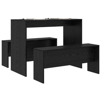 Essgruppe 2 pcs Schwarz Eichen-Optik 97 x 47 x 75 cm