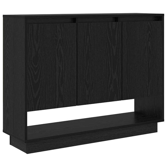 Sideboard Schwarz Eichen-Optik 97 x 29 x 75 cm Holzwerkstoff