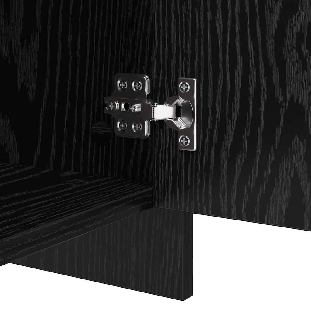 Sideboard Schwarz Eichen-Optik 70 x 41 x 75 cm Holzwerkstoff