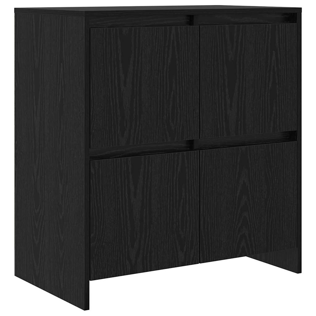 Sideboard Schwarz Eichen-Optik 70 x 41 x 75 cm Holzwerkstoff
