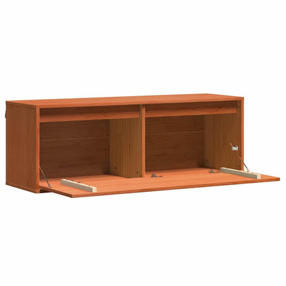 Wandschrank Wachsbraun 100 x 30 x 35 cm Massivholz Kiefer