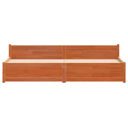 Bettrahmen Wachsbraun 205.5 x 95.5 x 51 cm Massives Kiefernholz