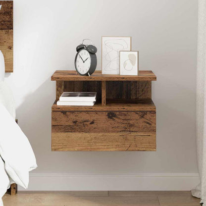 Schwebender Nachttisch Altholz 40 x 31 x 27 cm Holzwerkstoff