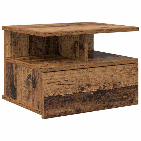 Schwebender Nachttisch Altholz 40 x 31 x 27 cm Holzwerkstoff