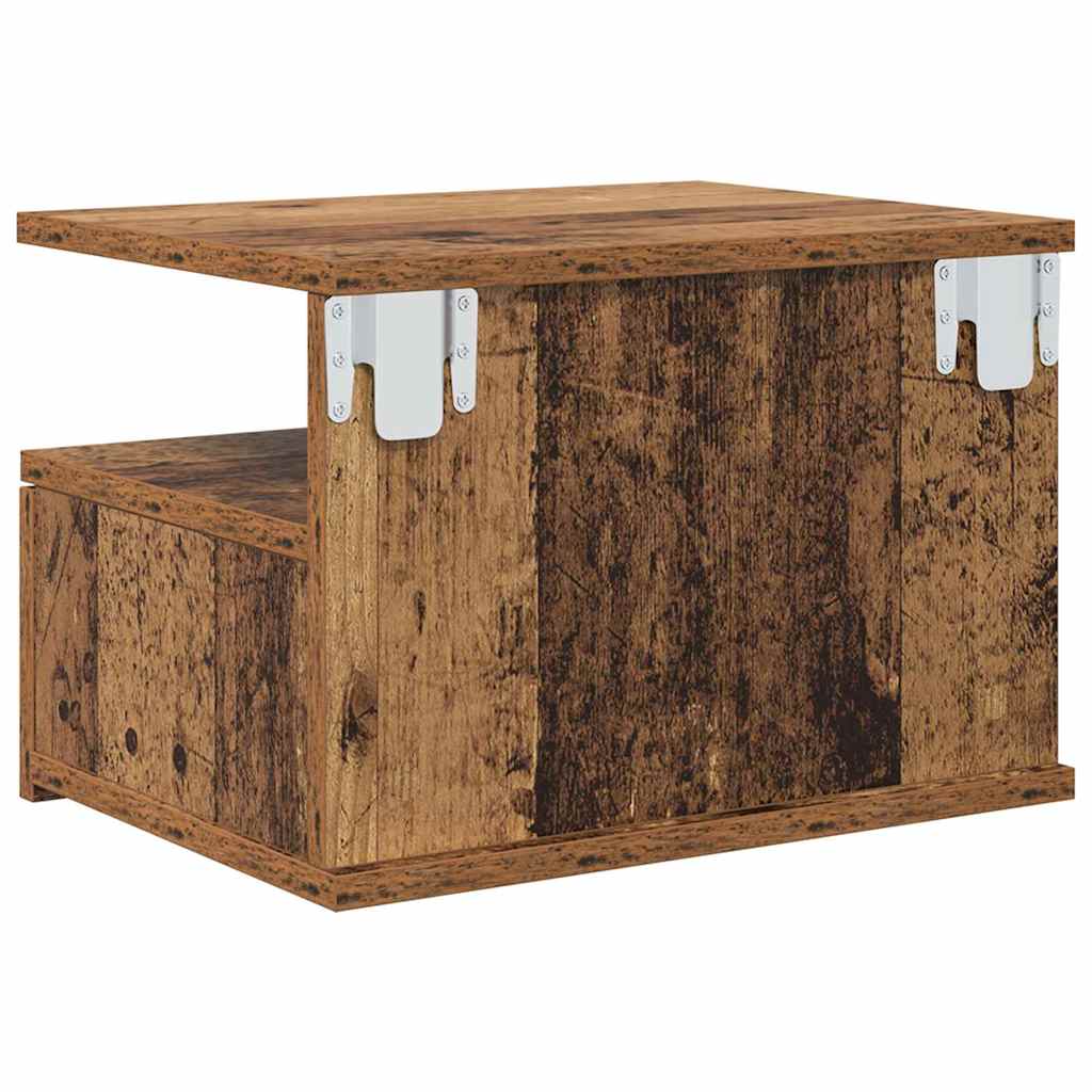 Schwebender Nachttisch Altholz 40 x 31 x 27 cm Holzwerkstoff