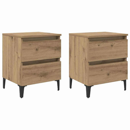 Nachttisch 2 pcs Artisan-Eiche 40 x 35 x 50 cm Holzwerkstoff