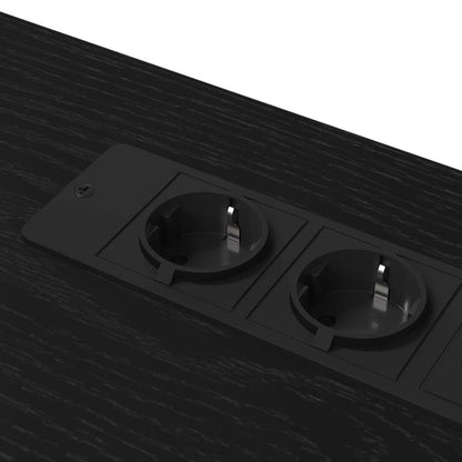 Schreibtisch mit Regal Schwarz Eichen-Optik 100 x 50 x 86.5 cm