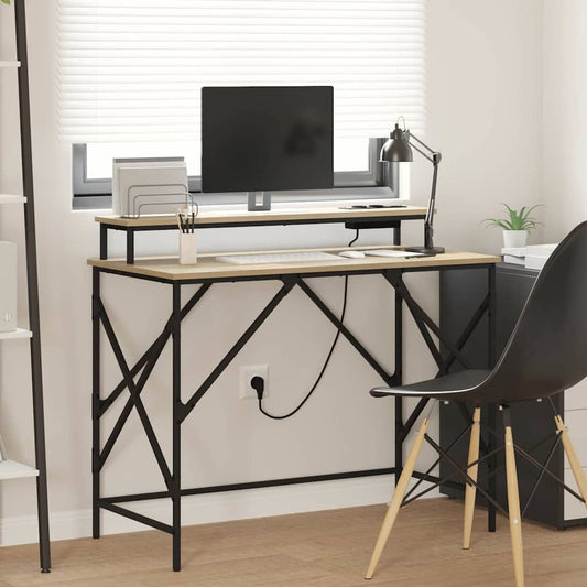 Schreibtisch Sonoma-Eiche 100 x 50 x 86.5 cm Holzwerkstoff