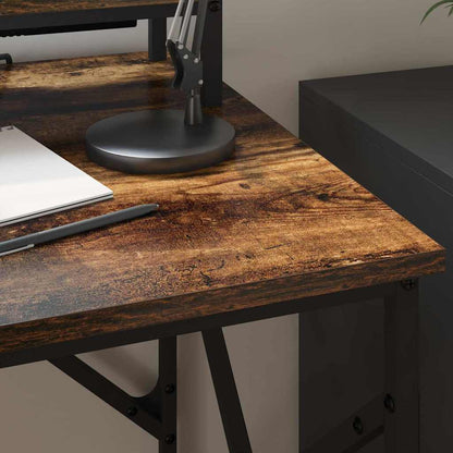 Schreibtisch Räuchereiche 100 x 50 x 86.5 cm Holzwerkstoff