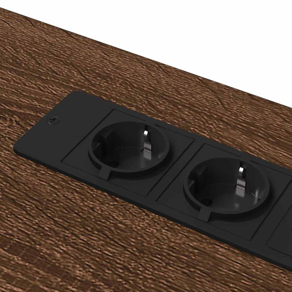 Schreibtisch mit Regal Braun Eichen-Optik 100 x 50 x 86.5 cm