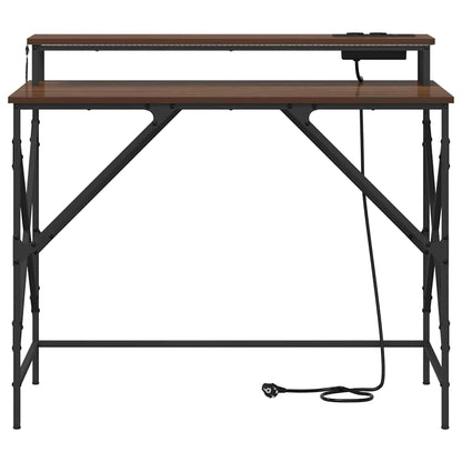 Schreibtisch Braune Eiche 100 x 50 x 86.5 cm Holzwerkstoff