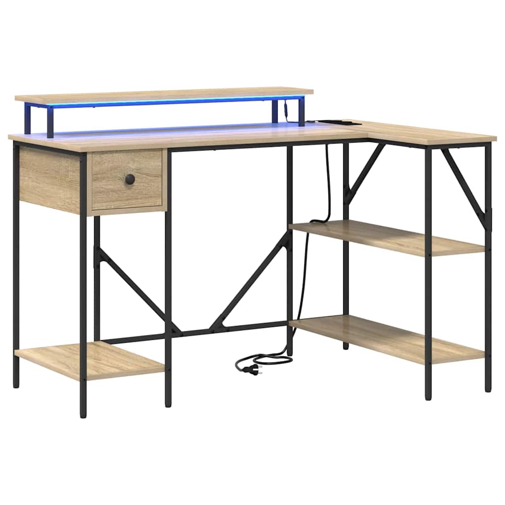 Schreibtisch Sonoma-Eiche 120 x 79 x 86.5 cm Holzwerkstoff