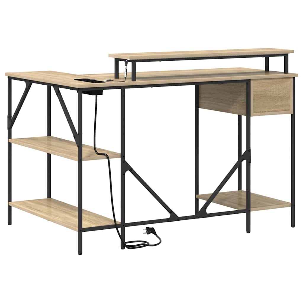 Schreibtisch Sonoma-Eiche 120 x 79 x 86.5 cm Holzwerkstoff