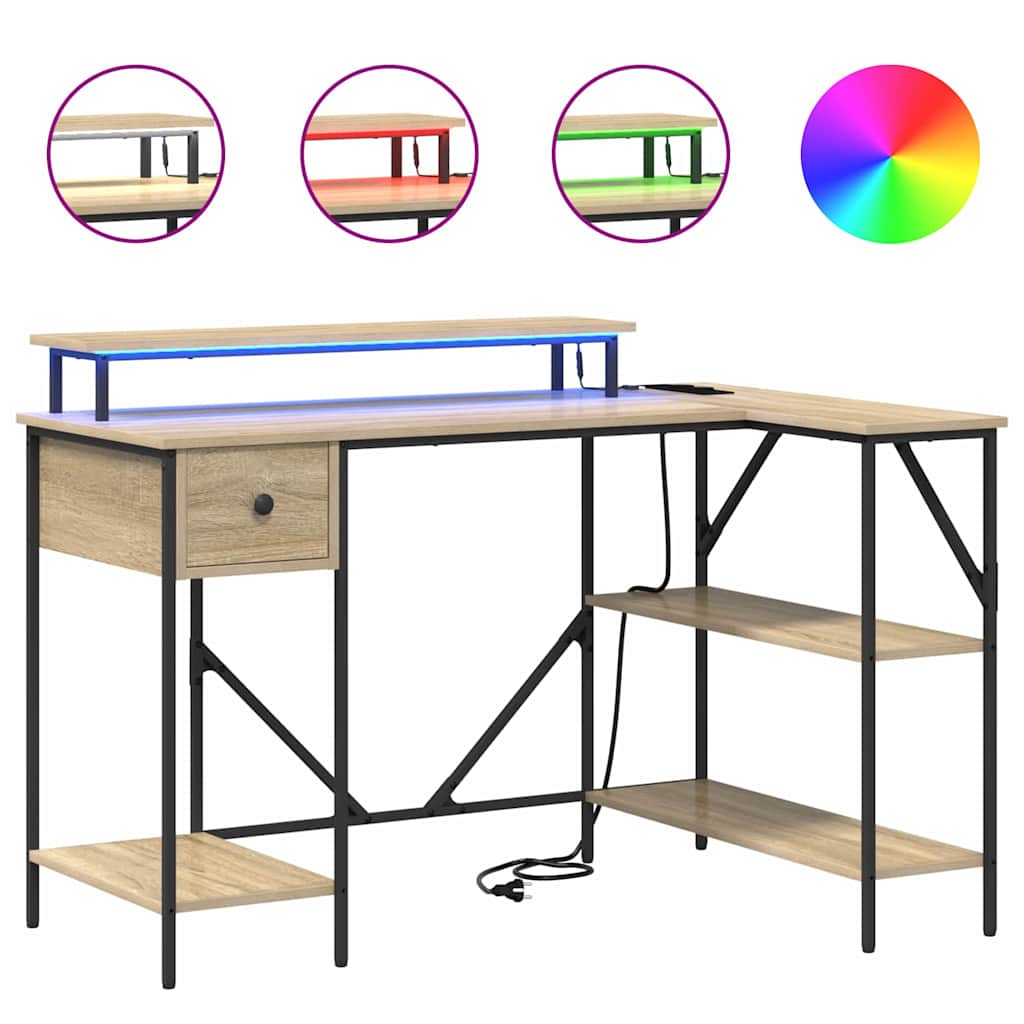 Schreibtisch Sonoma-Eiche 120 x 79 x 86.5 cm Holzwerkstoff