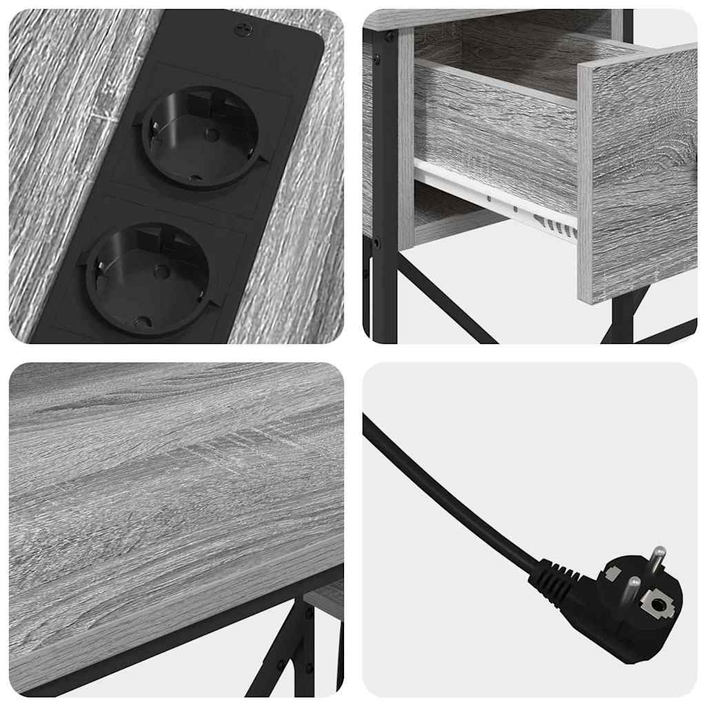 Schreibtisch Grau Sonoma 120 x 79 x 86.5 cm Holzwerkstoff